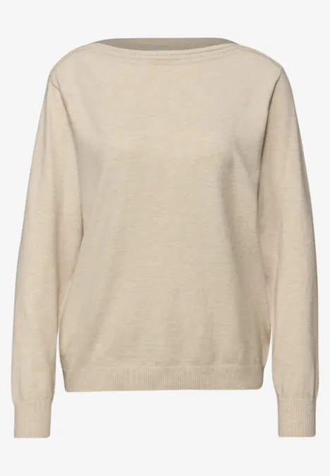 Pull-over basique U-Boot cotton beige mel.