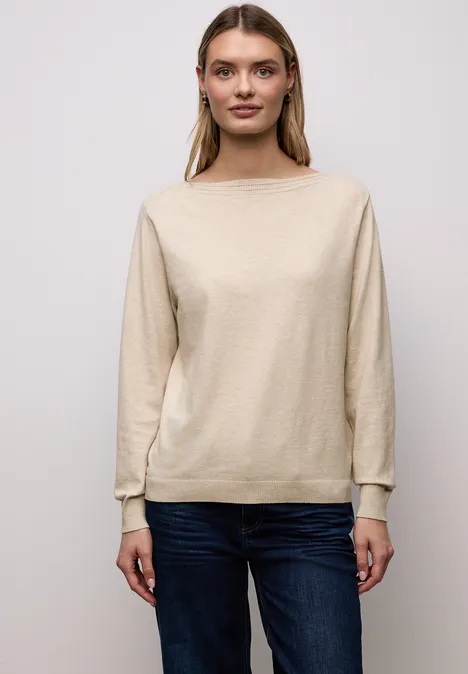 Pull-over basique U-Boot cotton beige mel.