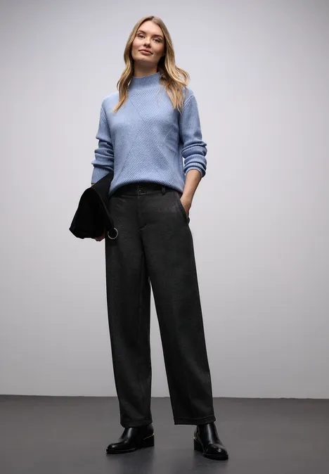 Kuscheliger Strukturpullover frosted blue mel.