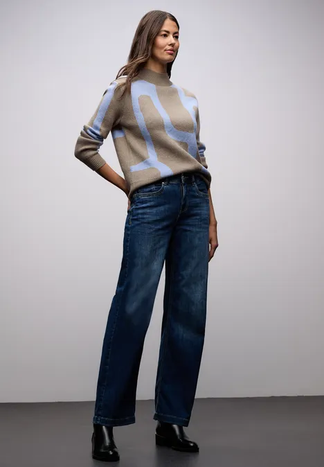 Pull jacquard light terra mocha mel.