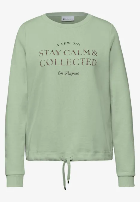 Sweatshirt met kunstwerk pale mint green Sweatshirt met kunstwerk pale mint green