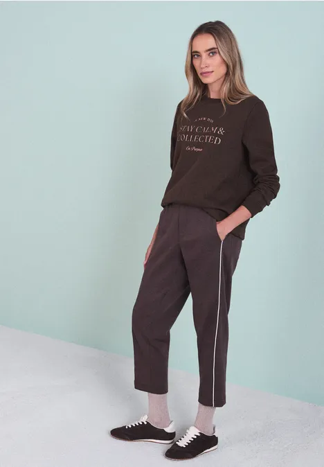 Sweatshirt met kunstwerk molten earth