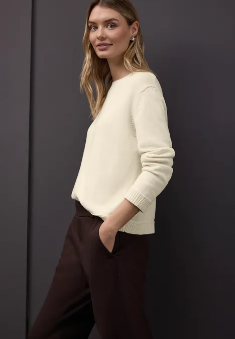 Basic Pullover soft beige