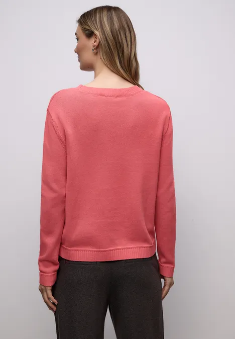 Basic Pullover striking coral