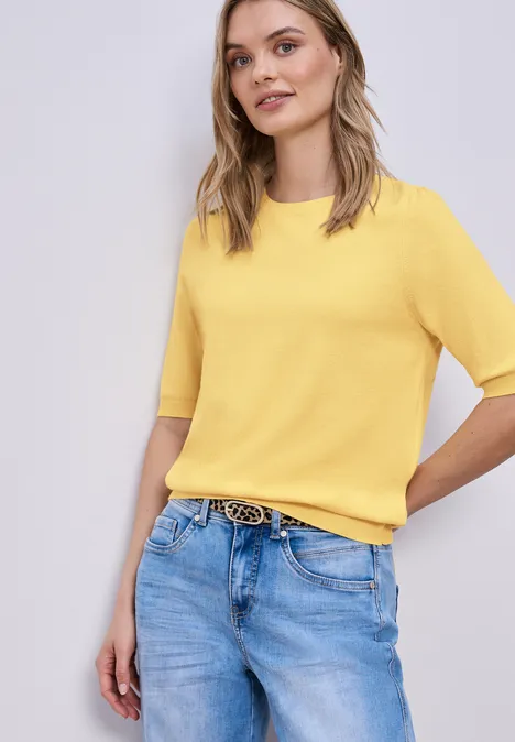 Trui in effen kleur bloom yellow