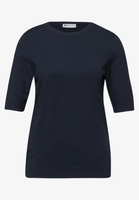 Pullover in Unifarbe shadowed navy