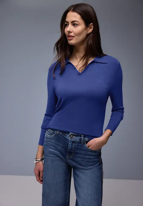 Pull-over en couleur unie amparo blue