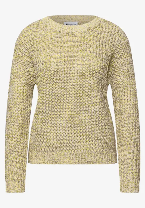 Grobstrickpullover cotton beige