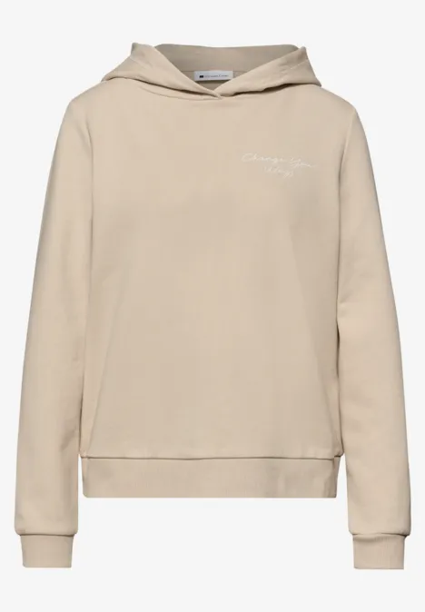 Hoodie avec backprint cotton beige