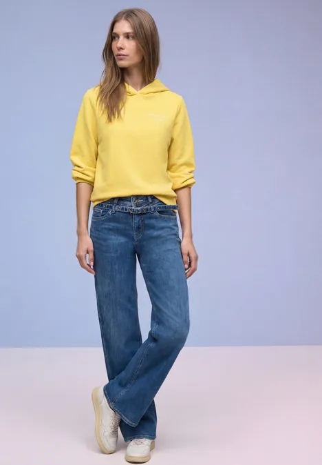 Hoodie mit Backprint bloom yellow