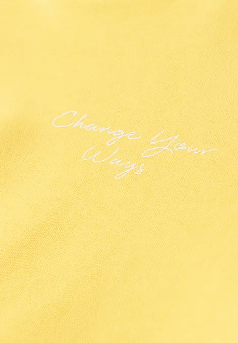 Hoodie avec backprint bloom yellow