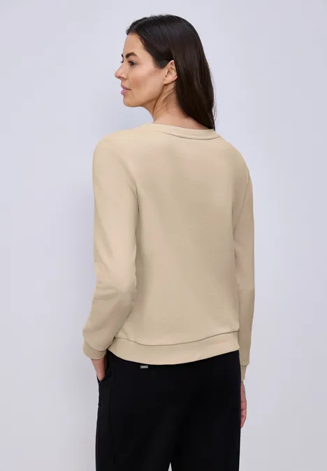 Basic Sweatshirt cotton beige