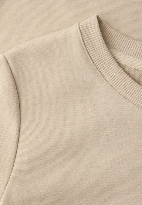 Basic Sweatshirt cotton beige