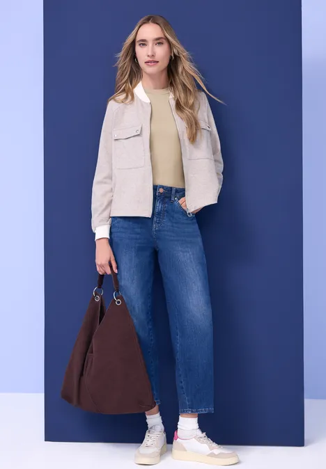 Basic Sweatshirt cotton beige