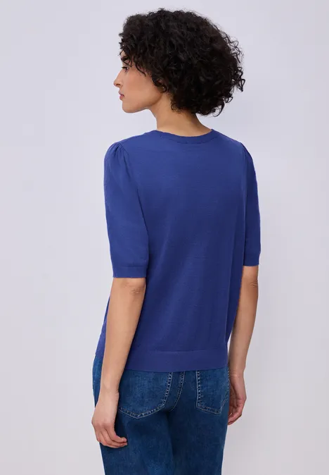 Pullover in Unifarbe amparo blue