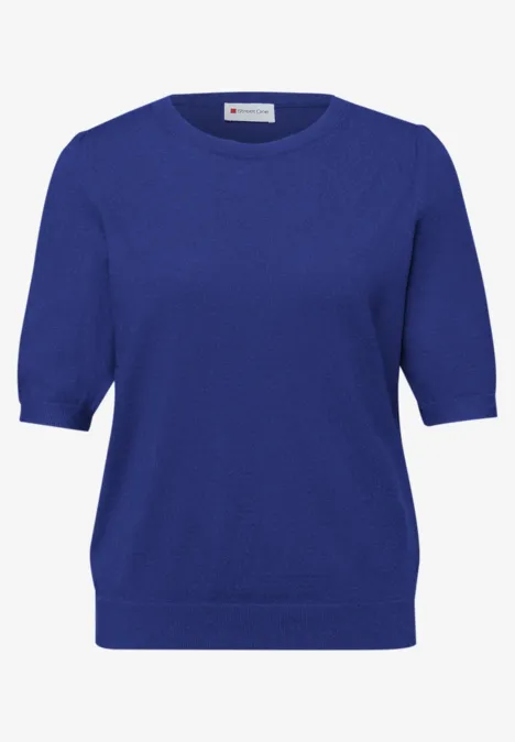 Pullover in Unifarbe amparo blue