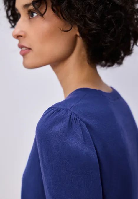 Pullover in Unifarbe amparo blue