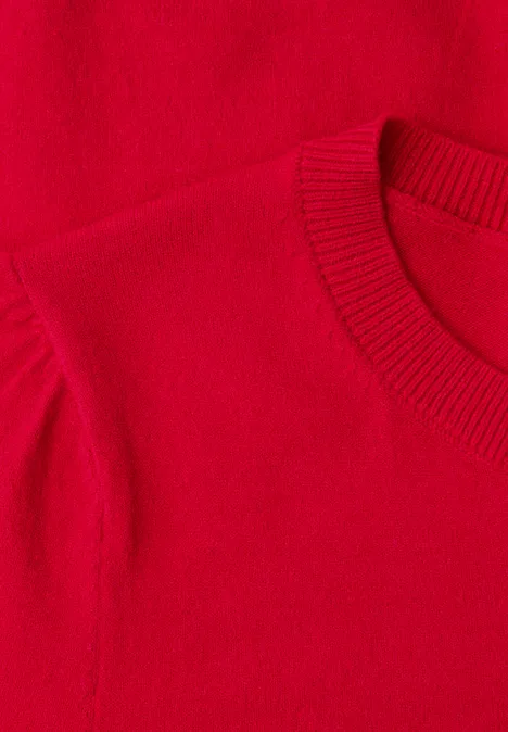 Pull-over en couleur unie salsa red