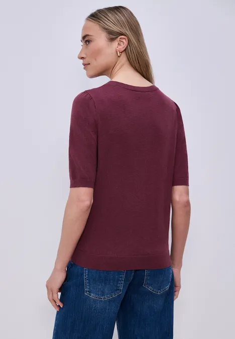 Pull-over en couleur unie truffle red