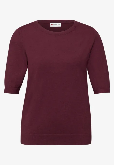 Pull-over en couleur unie truffle red