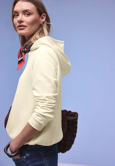 Hoodie en couleur unie soft beige