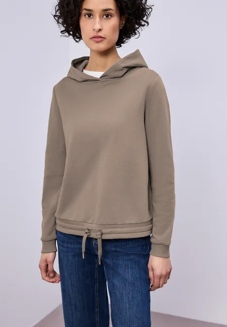 Hoodie en couleur unie light terra mocha