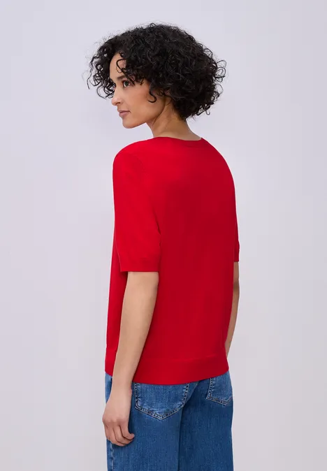 Sweter w jednolitym kolorze salsa red Sweter w jednolitym kolorze salsa red