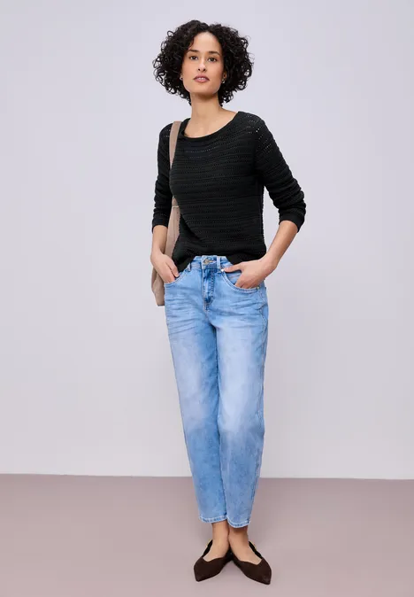 Pull structuré shadowed navy