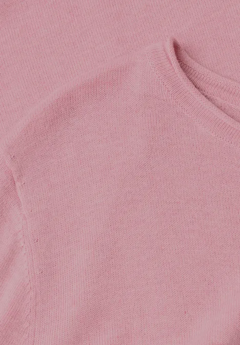 Pullover mit Rundhals und Rollkanten vintage blush mel. Rosa Strickoberteil mit Rundhalsausschnitt und weicher Textur.