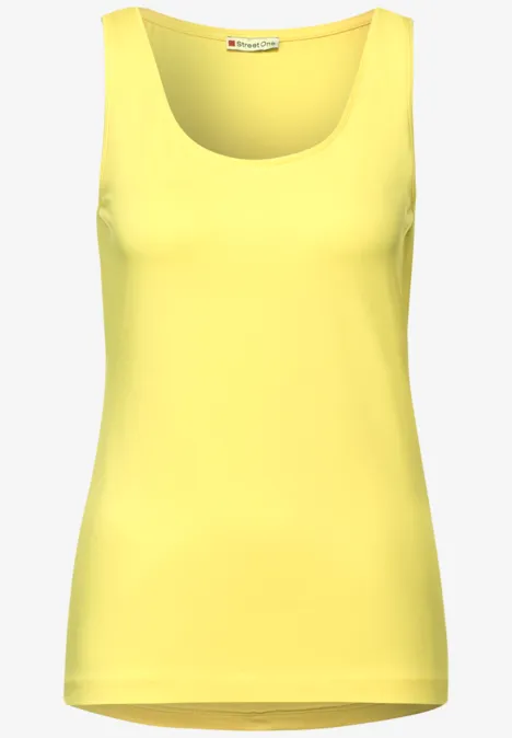 Basic Top in Unifarbe merry yellow