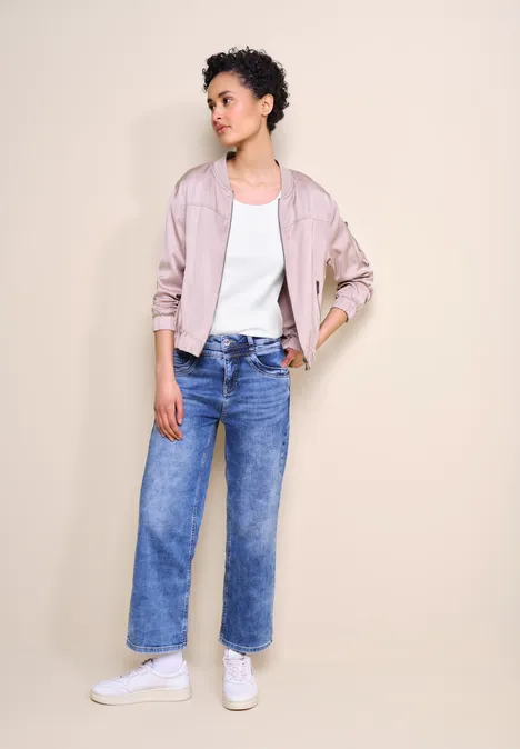 Basic T-Shirt mit 3/4 Arm White