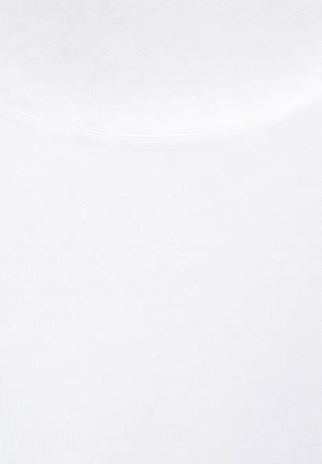 Basic T-Shirt mit 3/4 Arm White
