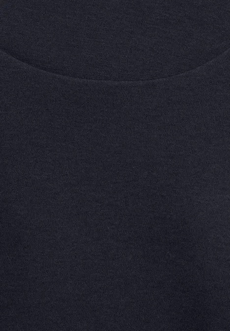 Basic T-Shirt mit 3/4 Arm deep blue