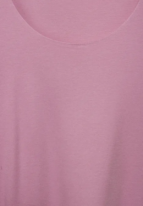 Basic T-Shirt mit 3/4 Arm sunrise pink