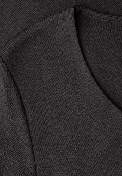 T-shirt basique à manches 3/4 darkest brown