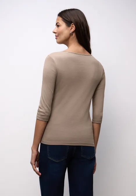 Basic Shirt met 3/4 mouwen null