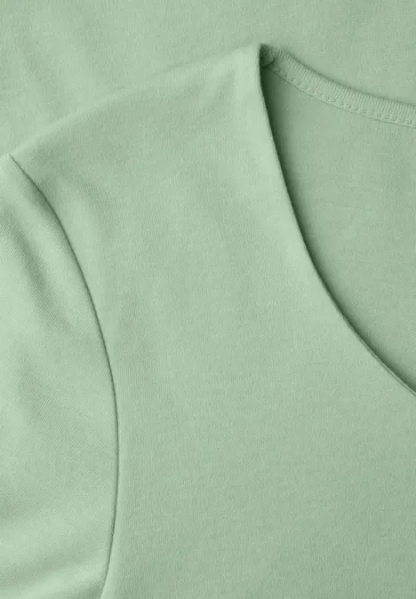 Basic T-Shirt mit 3/4 Arm pale mint green