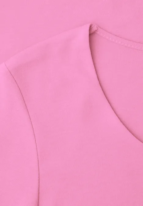 Basic T-Shirt mit 3/4 Arm ibis rose Basic T-Shirt mit 3/4 Arm ibis rose