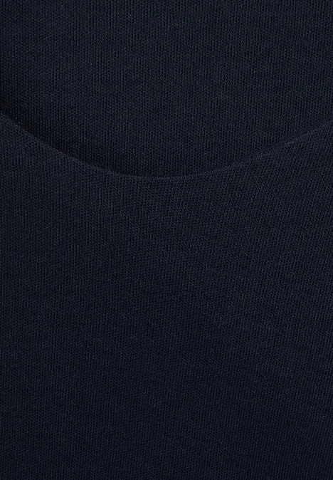 Basic Kurzarmshirt deep blue
