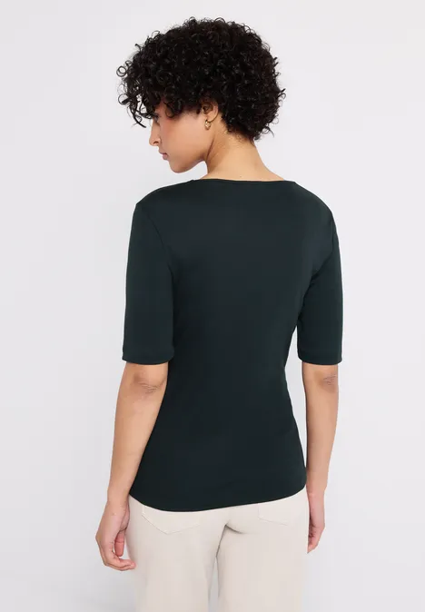 Basic Kurzarmshirt pine grove green