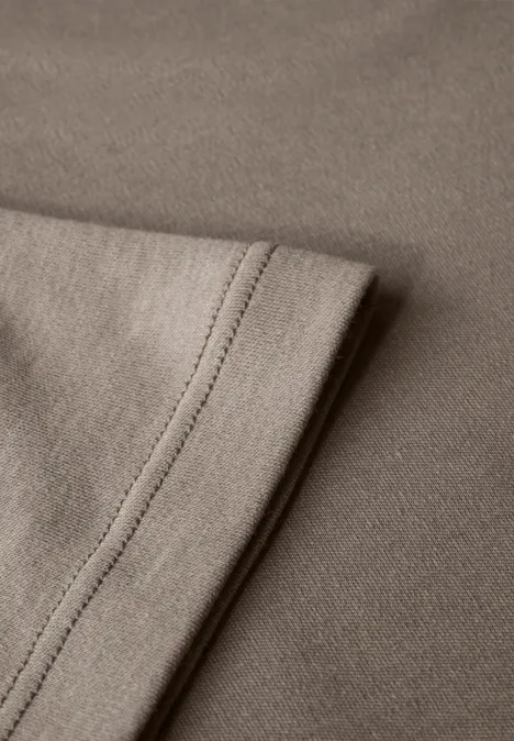 Basic Kurzarmshirt stone brown
