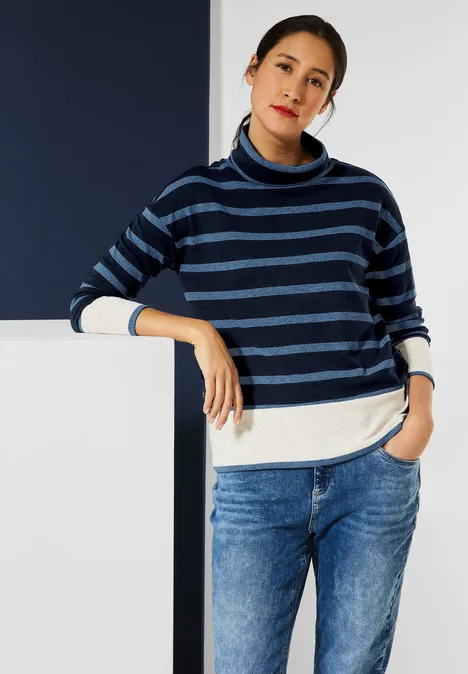 Shirt mit Rollkragen deep blue