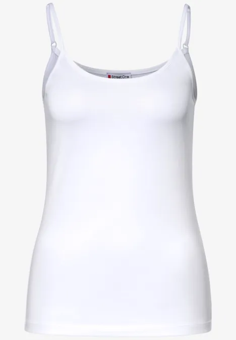 Basic Spaghetti Top White