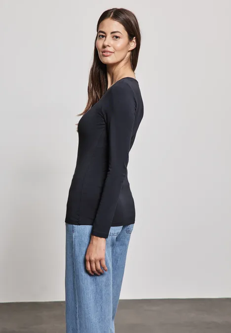 Basic Longshirt night sky blue