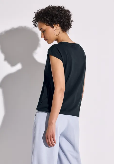 Jersey Shirt im Tunika-Look deep blue