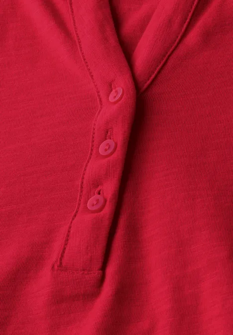 Jersey Shirt im Tunika-Look glory red