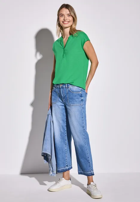 Jersey Shirt im Tunika-Look tendril green