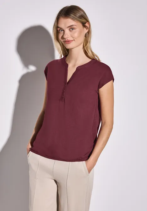 Jersey Shirt im Tunika-Look dark cherry red