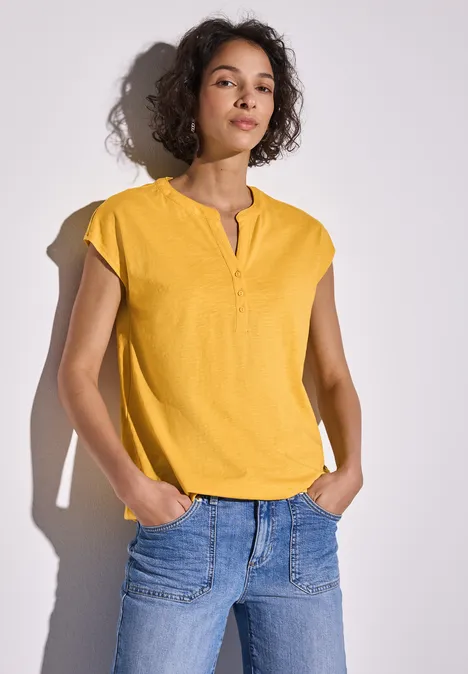 Jersey Shirt im Tunika-Look marigold yellow