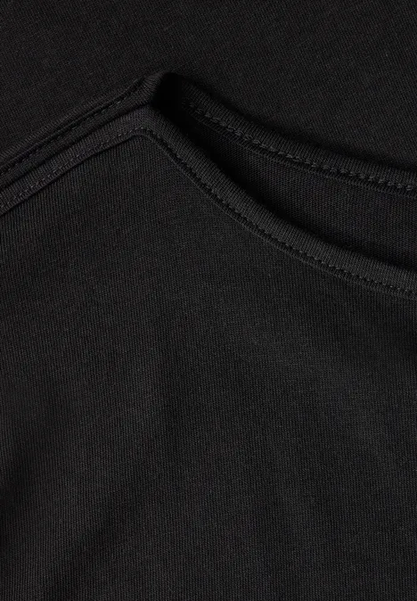 Shirt met boothals Black